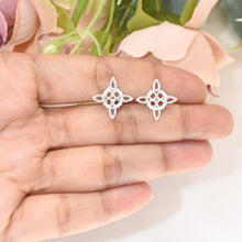 Witch Knot Celtic Sterling Silver Earrings - Nudo de Bruja - Dangle Drop Earrings for Her