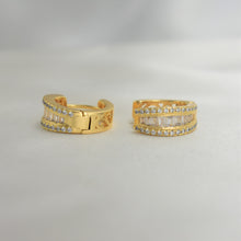 Baguette Gold Hoops - Stackable Gold Plated Everyday Huggies Earrings for her