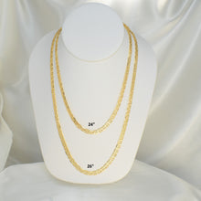 Mariner Anchor Link Chain For Men Women Flat Mariner GoldPlated Necklace 24