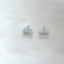Princess Crown Sterling Silver Studs Earrings - Gift for Daughter