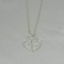 Couple Heart Love Pendant 925 Sterling Silver Split Heart Necklace Gift for lovers