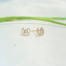 Star studs, Gold Plated Pushback studs, Dainty CZ Earrings, Gift For Women