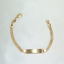 Baby ID Bracelets-Figaro Style- Cuban Style ID Bracelet - Gold Plated Bracelet-6