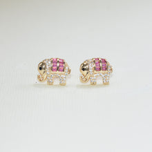 Elephant Earrings, Gold Plated Baby Elephant Studs pendientes de elefante, lucky dainty studs, Gift for her, Halloween sale