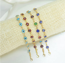 Evil Eye Bracelets, 14K Gold Plated Protection Bracelet, Blue, Red, Multi -Baby