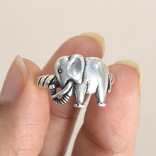 Elephant Ring Sterling Silver Protection Ring Anillo de Elefante Good Luck Ring