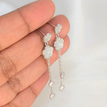 Sterling Silver Flower Earrings Bracelet and Necklace Jewelry Set Gift For Her