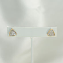 Multishaped CZ Earrings Gold Plated Stud Earrings Unisex Studs Special Gift