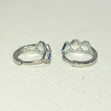 Evil Eye Huggies,925 Silver Earrings, Multi Color Evil Eye CZ Hoop Earrings, Gift for her