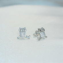 Owl Earrings, 925 Sterling Silver Studs, Dainty Animal Jewelry , Gift For Her