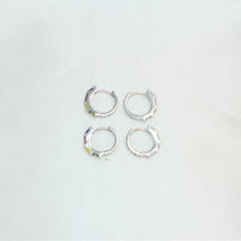 Silver Plated Huggies Hoops - Multi Color CZ Studded Earrings for Everyday Wear - Perfect gift for Wife, Daughter, Teenage Girls