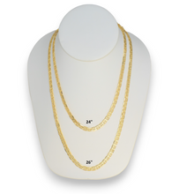 Mariner Anchor Link Chain For Men Women Flat Mariner GoldPlated Necklace 24