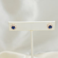 Colorful Flower Studs Gold Plated Birthstone Earrings Minimalist Studs Gift