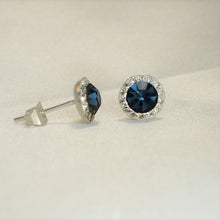 Tiny Cubic Zirconia Stud Earrings, 925 Silver Stud Earrings