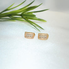 Baguette Hoops - Gold Plated Small Elegant Earrings Gift for her