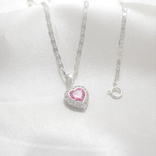 Halo Heart CZ Pendants with Rings, 925 Sterling Silver, Dije y Anillo CZ, Gift
