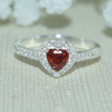 Halo Heart CZ Rings, 925 Sterling Silver, Anillos De CZ, Engagement Ring, Gift
