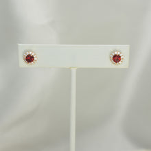 Colorful Flower Studs Gold Plated Birthstone Earrings Minimalist Studs Gift