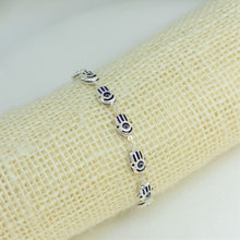 Blue Evil Eye Bracelet, Charm Bracelet, Protection Ojo Pulsera Gift for her-7.5