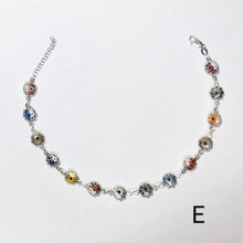 Multicolor Evil Eye Anklet -925 Sterling Silver -Protection Anklet -Gift for her