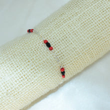 Azabache Bracelet, 925 Silver Pulsera, Red Black Beads Bracelet for Kids,Adults