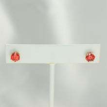 Multi Color Birthstone Studs - Gold Plated Dainty Minimalist Stackable Earrings for her