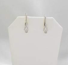 Hamsa Hand Leverback Earring - Dangle Drop 925 Sterling Silver Earrings for her