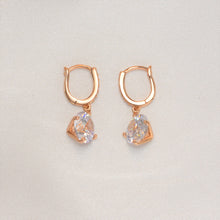 Bridesmaids Dangle Drop Elegant Huggies Earrings - Gold Plated Bling Earrings for her