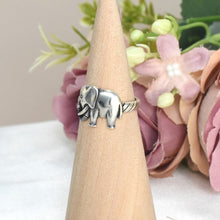 Elephant Ring Sterling Silver Protection Ring Anillo de Elefante Good Luck Ring