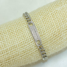 Micro Pave Iced Cuban Link Chain Bracelet - Gold and Silver Plated Bracelet Gift for her