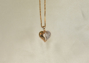 Broken Heart Pendant Necklace - Gold Plated Charm Necklace for Women