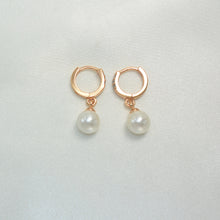 Pearl Drop Earrings, Gold Filled Pearl Earrings, Pearl Huggie Hoops, For Women
