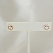 Colorful Flower Studs Gold Plated Birthstone Earrings Minimalist Studs Gift