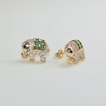 Elephant Earrings, Gold Plated Baby Elephant Studs pendientes de elefante, lucky dainty studs, Gift for her, Halloween sale