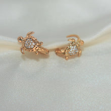 Baby Turtle Huggies - Gold Plated Dainty Earrings For Everyday Stack - Gift for Daughter