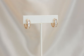 Multi Color Gemstone Huggies - Gold Plated Everyday Earrings For Her