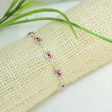 Red Evil Eye Bracelet, Eye Protection Bracelet, Ojo Pulsera, Gift For her-7.5