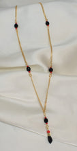 Azabache Gold Plated Red Black Beaded Chain for Kids Adults