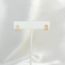 Baguette Hoops - Gold Plated Small Elegant Earrings Gift for her