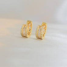 Baguette Gold Hoops - Stackable Gold Plated Everyday Huggies Earrings for her