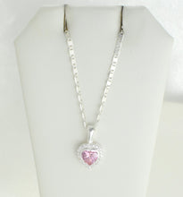 Halo Heart CZ Pendants with Rings, 925 Sterling Silver, Dije y Anillo CZ, Gift