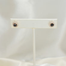 Colorful Flower Studs Gold Plated Birthstone Earrings Minimalist Studs Gift