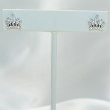 Princess Crown Sterling Silver Studs Earrings - Gift for Daughter