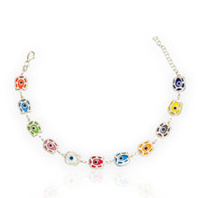 Multi Color Evil Eye Bracelet ,925 Plata Protection Charm Bracelet, Gift for her
