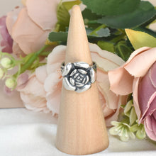 Rose Ring Sterling Silver Silver Rose Leaf Vine Ring Vintage Rose Ring Gift