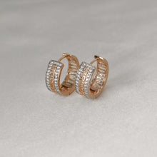 Greek Key Huggie Hoop Earrings14K Gold Plated Huggie Hoops Gift For Her