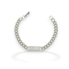 Micro Pave Iced Cuban Link Chain Bracelet - Gold and Silver Plated Bracelet Gift for her