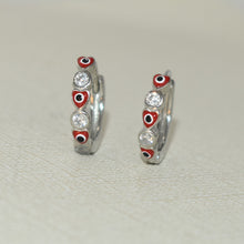 Heart Huggies,925 Silver Earrings, Multi Color Heart CZ Huggie Hoop Earrings, Gift for her