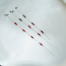 Azabache Bracelet, 925 Silver Pulsera, Red Black Beads Bracelet for Kids,Adults