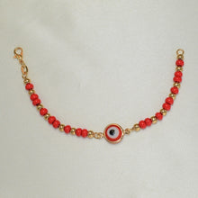 Red Evil Eye Beads Protection Bracelet for Mom and Baby - Gold Plated Bracelet for her